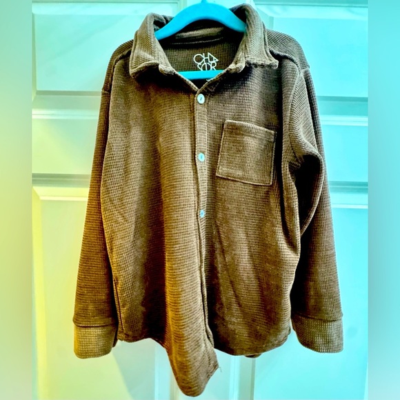 CHASER NWT Sz 8 Brown Corduroy Long Sleeve Button-Up Shirt - Picture 4 of 6